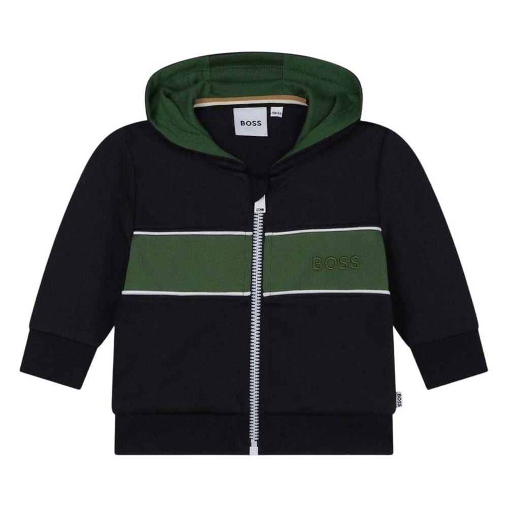 Boss Baby Logo Regular Athletic Full Zip Hoodie / Navy